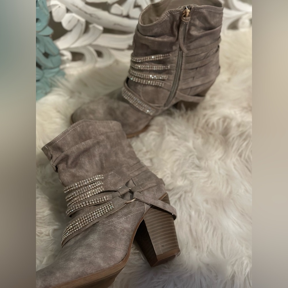 Rhinestone cowgirl booties